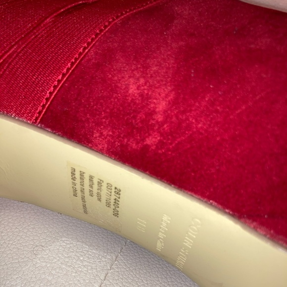 NEW RARE Colin Stuart Red Faux Suede Strappy Platform Ankle Boots Size 11B HTF - Picture 3 of 13